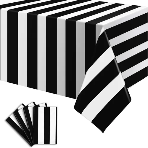 Vista 10 de Paquete de 2 manteles de plástico desechables impermeables de 54 x 108 pulgadas, manteles rectangulares para festividades, Halloween, fiestas