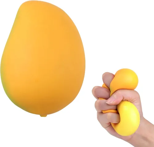 Vista 7 de Anboor Juguetes Squishies de Plátano, Juguete Pelota Antiestrés de Plátano Elástica, Juguete Sensorial de Simulación de Plátano para Aliviar