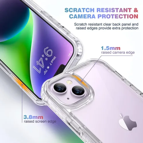 Vista 496 de DIACLARA - Funda transparente compatible con iPhone XR 6.1 pulgadas 2018