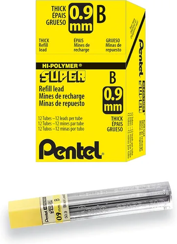 Vista 9 de Pentel Hi-Polymer Super Minas de repuesto, Gris