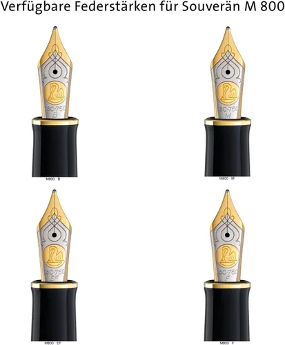 Vista 2 de PELIKAN Souveran M800 995670 - Pluma estilográfica, extra fina, negro/verde