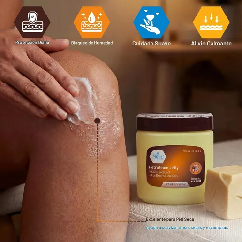 Vista 5 de MED PRIDE Gelatina de petróleo de manteca de cacao, protector hidratante para la piel, 8 onzas