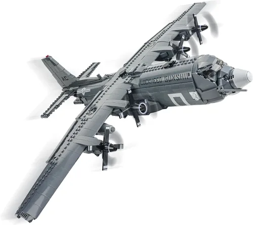 Vista 8 de General Jim's Conjunto de Bloques de Construcción AC-130 Hercules Gunship – 1,713 Piezas – Conjunto Detallado de Ladrillos Modelo de Aeronave