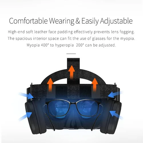 Vista 7 de VR Headset Virtual Reality Goggle with Wireless Remote Controller 3D VR Glasses for 3D Movies Video Play Games VR Set for IOS Android Phone for