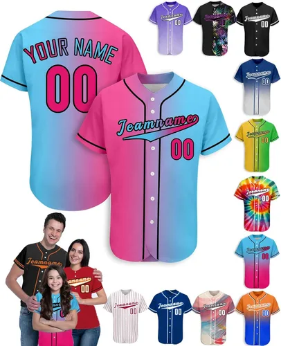 Vista 43 de Camiseta de béisbol personalizada para hombres, mujeres y niños con nombre, número y logotipo, camisetas de sóftbol personalizadas, S-4XL