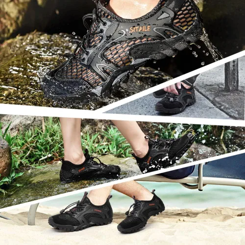 Vista 8 de Zapatos de agua para hombres y mujeres. Secado rápido. Para andar descalzo. Para gimnasia en el agua, natación, para el río. Zapatos para piscina