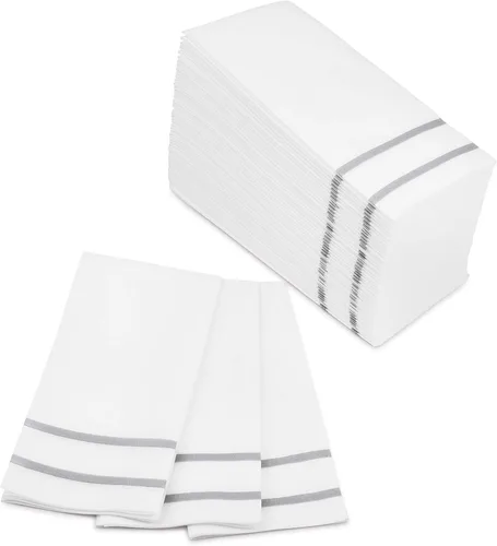 Vista 11 de Toallas de mano de papel para baño, toallas de invitados con sensación de lino, cena formal, aniversario, servilletas para mesas, habitaciones