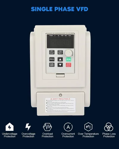 Vista 5 de FAHKNS Unidad de frecuencia variable AC 220V/4KW 6HP 20A VFD Inversor monofásico a 3 Fase Convertidor de frecuencia para control de velocidad