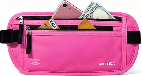Vista 20 de Cinturón de dinero para pasaporte para mujeres y hombres - Cartera de viaje Negro