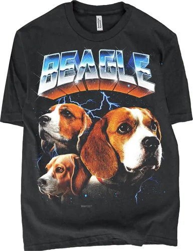 Vista 31 de Camiseta de Heavy Metal de los 80s con Animal en Negro - 100% Algodón - para Hombre y Mujer