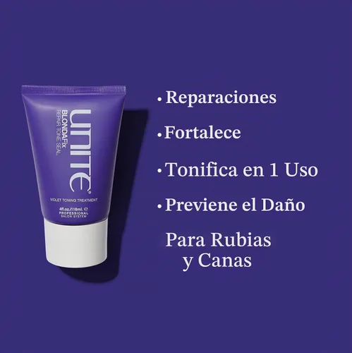 Vista 2 de UNITE Hair BLONDA Purple Fix Tratamiento 4 Fl Oz