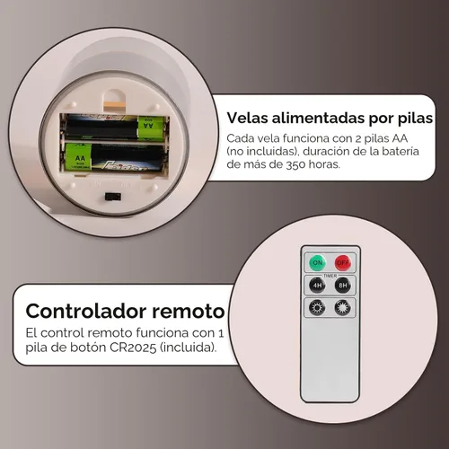 Vista 3 de Eywamage Juego de 3 velas LED sin llama de cristal gris ahumado con control remoto, parpadeantes que funcionan