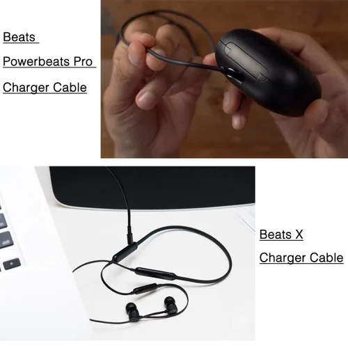 Vista 4 de Cable Lightning de repuesto para Apple Beats, cable de carga para auriculares inalámbricos Beats Powerbeats Pro, Beats X, Beats Solo Pro, Beats by