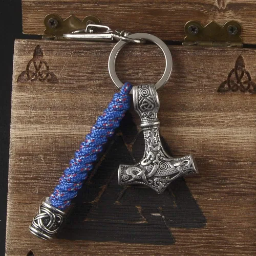 Vista 2 de Viking Thor Hammer Mjolnir - Llavero con cordón