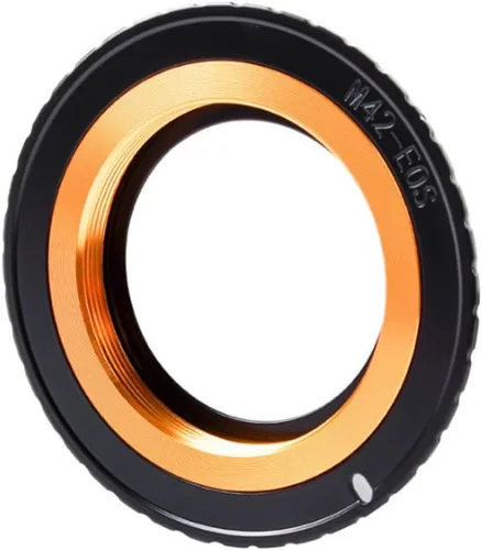 Vista 2 de M42-EOS Anillo adaptador de montaje de objetivo, M42 de 1.654 in lente de montaje de tornillo a cámara de montaje EF/EF-S para Canon EOS 90D 80D 77D