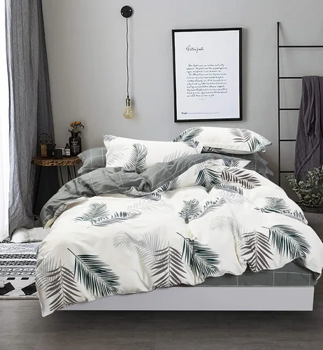 Vista 5 de Swanson Beddings Leafy Vines Floral - Funda de edredón reversible de algodón de 2 piezas y funda de almohada (tamaño individual XL)