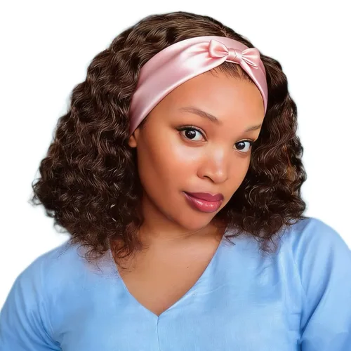 Vista 25 de XSY: Peluca de diadema de cabello humano de onda profunda sin pegamento, sin encaje frontal, peluca de diadema rizada, lista para usar y llevar