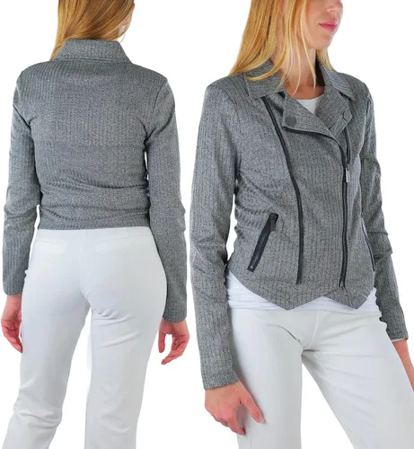Vista 20 de ToBeInStyle Blazers de manga larga con cremallera y botones para mujer