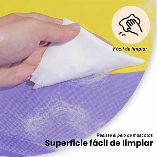 Vista 5 de ZEZE Cama elevada ondulada para mascotas, cama elevada transpirable para perros y gatos con marco de acero, tela Oxford duradera, catre refrescante