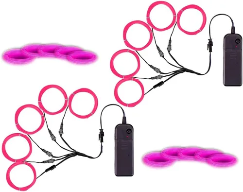 Vista 14 de MaxLax Cable EL, luces de neón portátiles, cable EL 5 en 3.3 ft, alambre electroluminiscente para decoración de Halloween, fiesta de Navidad Ten