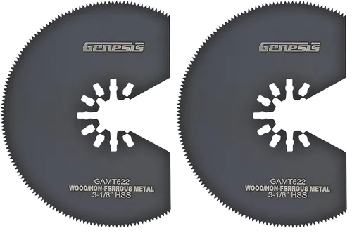 Vista 6 de Genesis GAMT522 Universal Quick-Fit 3 1/8" HSS Segmentado Oscilante Multiherramienta de Liberación Rápida Hoja de Sierra