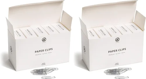 Vista 8 de U Brands Clips para papel, 1000 unidades, clips medianos de 1 pulgada, acabado dorado Oro