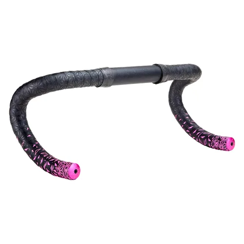 Vista 3 de SUPACAZ Bike BARTAPE, Super Sticky Kush, Star Fading, NEON Pink Plus ANO Pink Plugs