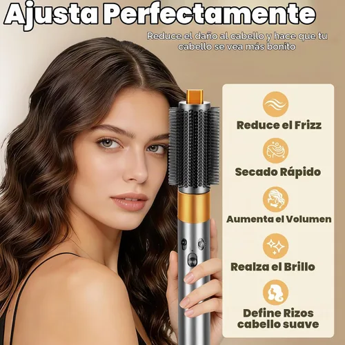 Vista 5 de Cepillo voluminizador redondo mejorado compatible con accesorios Dyson Airwrap, accesorios para el cabello de cepillo redondo compatibles