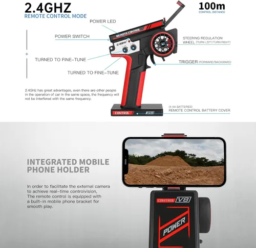 Vista 6 de GoolRC WLtoys 144010 - Autos RC sin escobillas para adultos, auto de control remoto a escala 1:14, carreras de alta velocidad, auto de deriva RC
