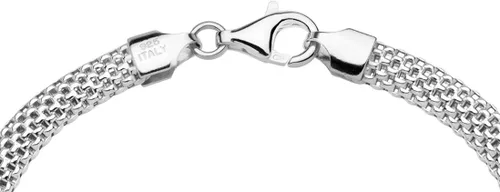 Vista 2 de Miabella 925 Sterling Silver Italian 5mm Mesh Link Chain Bracelet for Women, Made in Italy