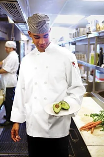 Vista 3 de Chef Works Abrigo de chef Le Mans para hombre