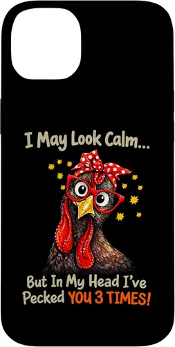 Vista 15 de I May Look Calm But in My Head Ive Pecked You 3 Times Funny Case for iPhone XR