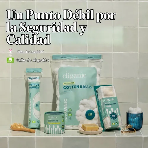 Vista 5 de Cliganic Bolas de algodón súper jumbo (200 unidades), hipoalergénicas, absorbentes, tamaño grande, 100% puro