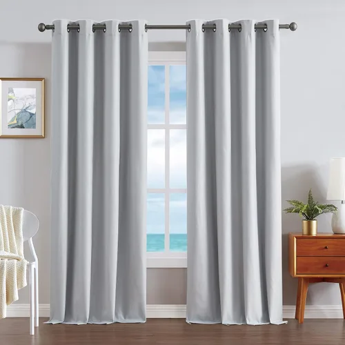 Vista 12 de Nautica Cortinas opacas para el hogar, Providence Ultimate Blackout Classics, cortinas térmicas de privacidad para dormitorio o sala de estar, juego