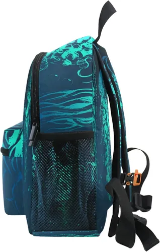 Vista 4 de AUUXVA Mochila infantil personalizada para niñas y niños, mochilas casuales para niños, mochila escolar personalizada con nombre para niños, medusa
