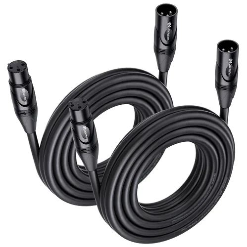 Vista 14 de Cable Matters Paquete de 2 Cables XLR a XLR Premium Cortos - 1 pie, Cable de Micrófono Macho a Hembra, Cordón de Micrófono de Cobre Libre de Oxígeno