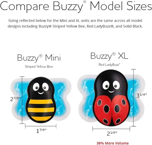 Vista 2 de Buzzy Kit de atención médica (negro) – FDA/510 (k) paquete de hielo vibratorio para uso clínico – Confiado por hospitales de todo el mundo – Más