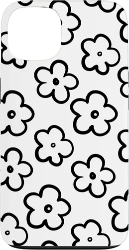Vista 7 de Funda para iPhone 11 Pro Max con diseño de flores silvestres en blanco y negro