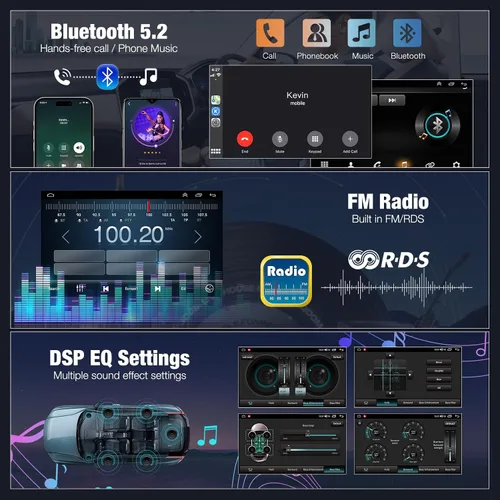 Vista 9 de Radio de coche de 4 GB+64 GB para Honda CRV 2012 2013 2014 2015 2016, pantalla táctil IPS de 10 pulgadas CRV estéreo de coche con Carplay