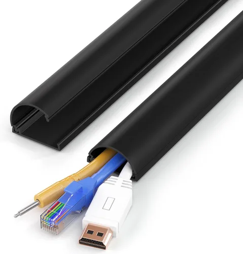 Vista 8 de ZhiYo Ocultador de cable de 39 pulgadas (3 piezas de 13 pulgadas de largo cada una), para 1-2 cables, cubiertas de cable autoadhesivas para cables