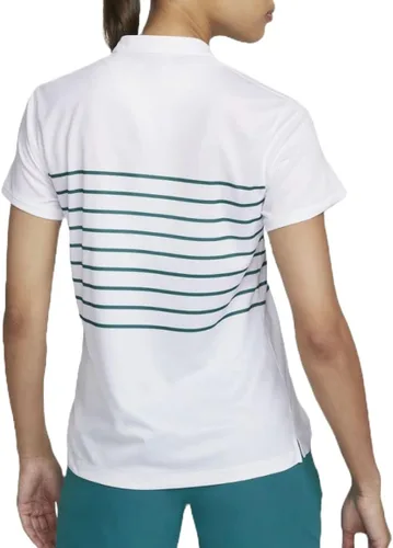 Vista 2 de Nike Polo de golf Dri-FIT Victory a rayas para mujer