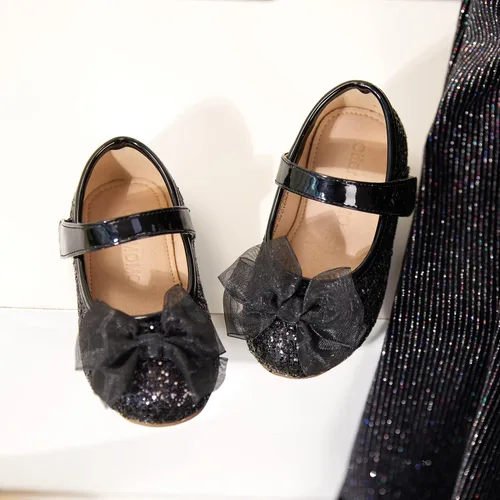 Vista 2 de Otter MOMO Zapatos planos de bailarina para niña, con lazo decorativo, ideales para llevar con vestido y combinan bien con flores, para escuela