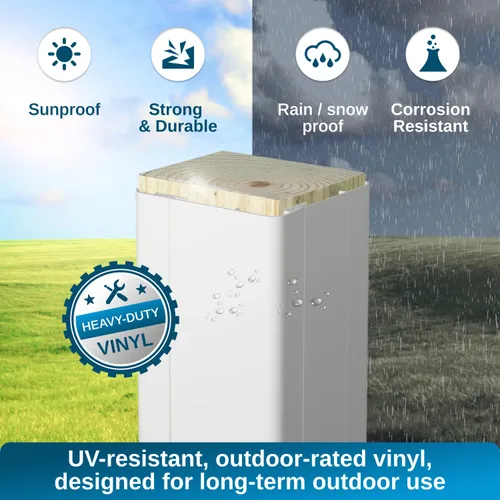 Vista 3 de Weatherables Envoltura de Poste de Vinilo de 6x6 – Envoltura de Poste de Porche de Vinilo Premium para Exteriores Resistente a la Intemperie