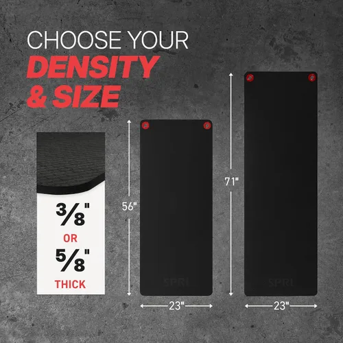 Vista 6 de SPRI Hanging Exercise Mats for Gyms, Closed-Cell Foam Yoga & Fitness Mats with Grommets, Thick Workout Mats for Studios & Group Fitness Classes