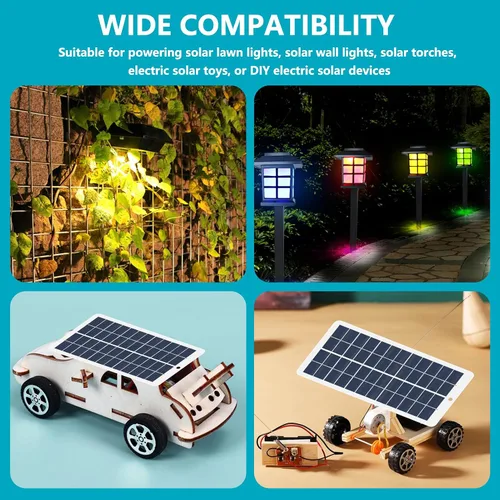 Vista 3 de Maxmartt Cargador solar, panel solar portátil de 15 W, batería solar de 12 V, cargador de batería de celdas solares (con clip de batería)