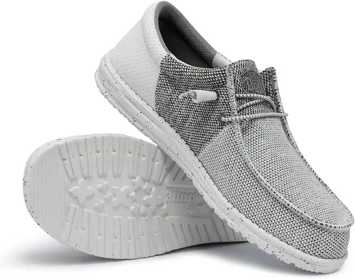 Vista 3 de Hey Dude Wally Tri Mocasines elastizados para hombre, cómodos y ligeros, sin cordones