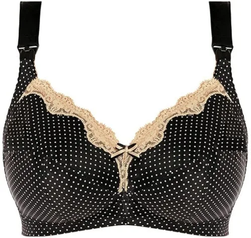 Vista 3 de Freya Dotty Sujetador de enfermería Lunares Encaje Trim Negro AA2034