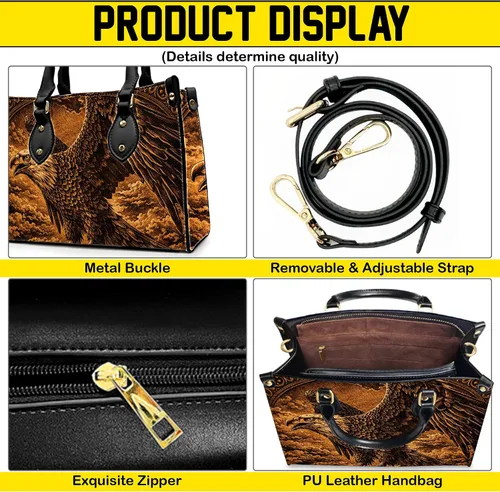 Vista 6 de Novedosa colección de bolsos de cuero de arte animal con bolso a juego, bolsa de mano vintage de vida silvestre, regalo para mujer