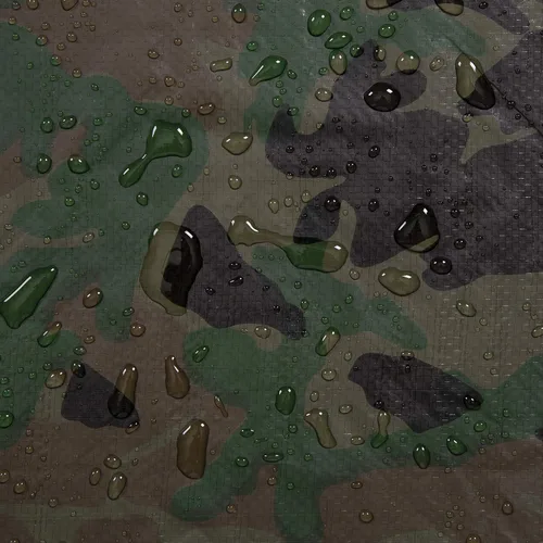 Vista 2 de Stansport Lona antidesgarros de servicio mediano de 5 x 7 pies - Camuflaje verde (T-57-C)