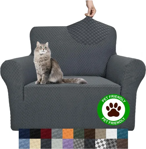 Vista 92 de YEMYHOM Funda para sofá con diseño jacquard de alta elasticidad, funda para silla de sala de estar, a prueba de mascotas, perros y gatos